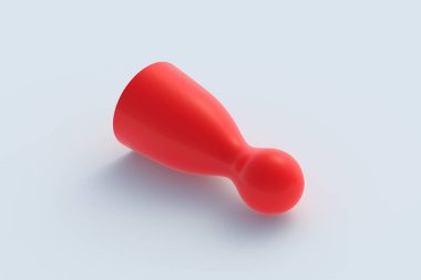 Board game chip. Entertainment at home for family. 3d render