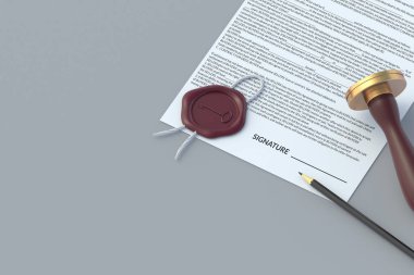 Konut satın alma sözleşmesi. Gayrimenkul alım ve satım konsepti. İnşaat yatırımı. Uzayı kopyala 3d hazırlayıcı