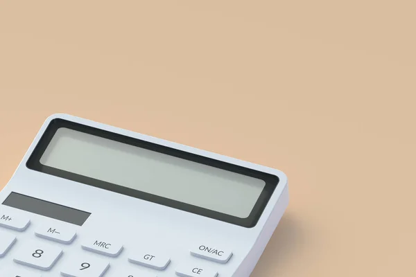 Kalkulačka Béžovém Stole Zpátky Školy Kancelářské Potřeby Finanční Krize Domů — Stock fotografie