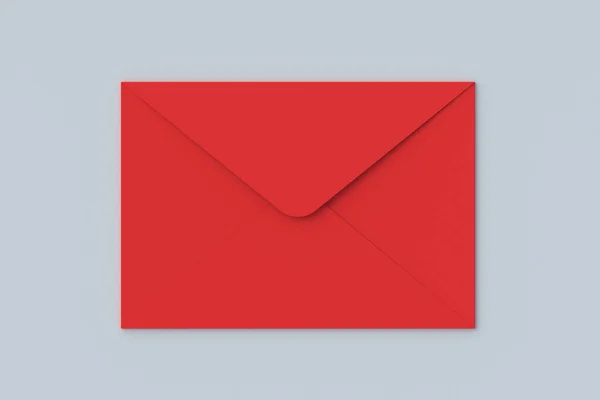 Postal Envelope Business Correspondence Top View Render — Stock Photo, Image