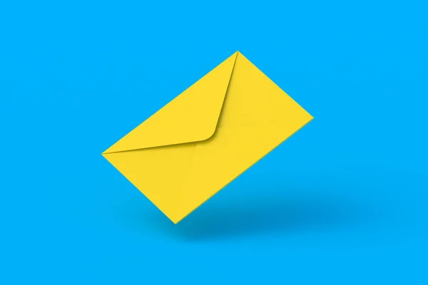 Envelope Postal Cair Correspondência Comercial Renderização — Fotografia de Stock