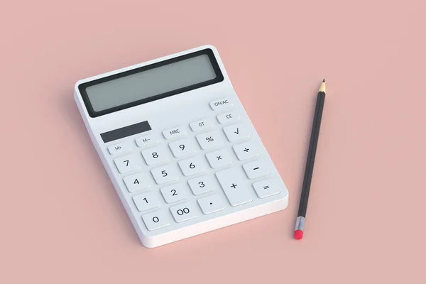 Kalkulačka Tužka Zpátky Školy Kancelářské Potřeby Finanční Krize Domů Rodinný — Stock fotografie