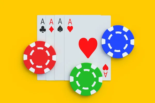Chips Und Karten Spielen Casino Konzept Casino Konzept Glücksspiel Erfolg — Stockfoto