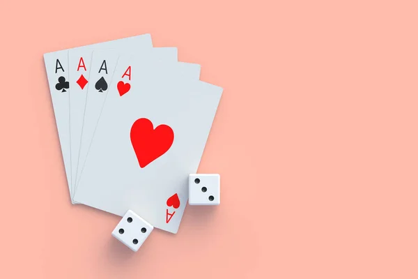 Kártyázni Kockázni Kaszinó Szerencsejáték Siker Győzelem Nagy Győzelem Veszteség Csőd — Stock Fotó