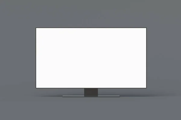 Modern White Isolated Screen Home Cinema New Film Premiere Cinematography — Stock Photo, Image