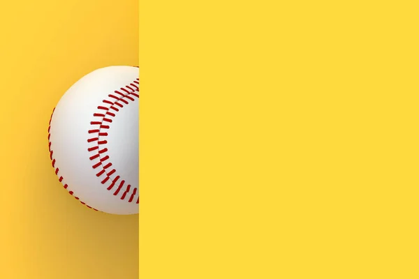 Baseballball Hinter Der Mauer Kopierraum Darstellung — Stockfoto
