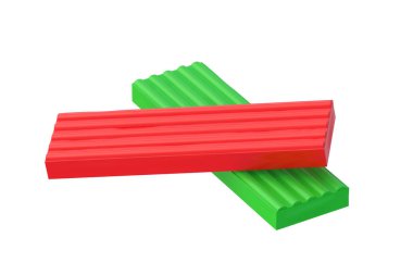 Beyaz arka planda plasticin izole edilmiş. Kil modelleme. 3d hazırlayıcı