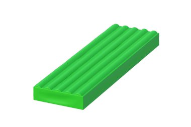 Beyaz arka planda plasticin izole edilmiş. Kil modelleme. 3d hazırlayıcı