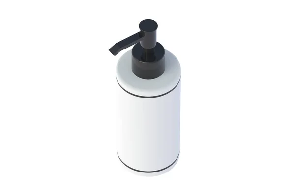 Beyaz Arka Planda Izole Edilmiş Sıvı Sabun Şişesi Dispanser Pompası — Stok fotoğraf