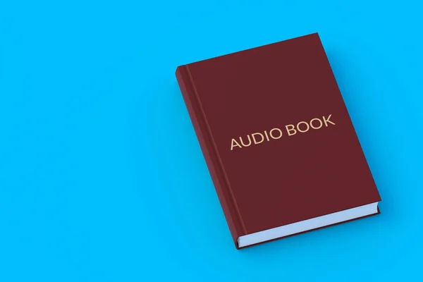 書籍の碑文とオーディオブックの概念 現代の技術 音の文学 コピースペース 3Dレンダリング — ストック写真