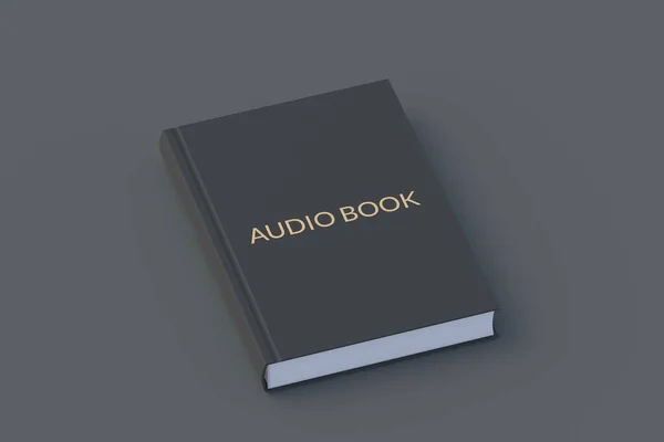 Audiobook Concept Inscription Book Modern Technology Sound Literature Render — Stock Photo, Image