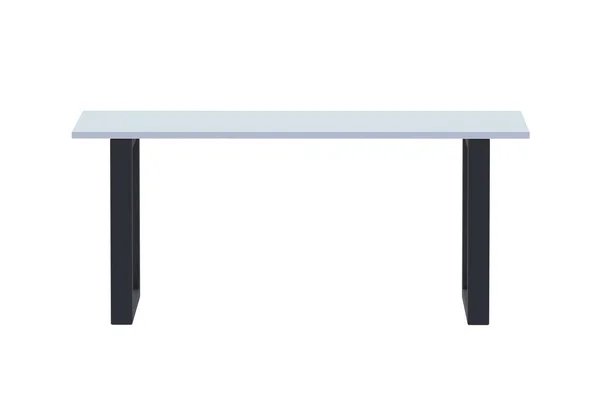 Rectangular Loft Style Table Metal Legs Isolated White Background Render — Stock Photo, Image