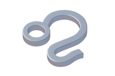 Astrolojik işaret Leo beyaz arka planda izole edilmiş. Metalik zodyak sembolü. 3d hazırlayıcı