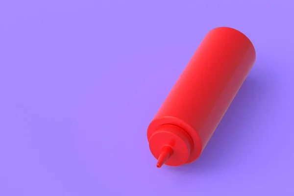 Fles Voor Ketchup Fast Food Concept Begrepen Ruimte Renderen — Stockfoto