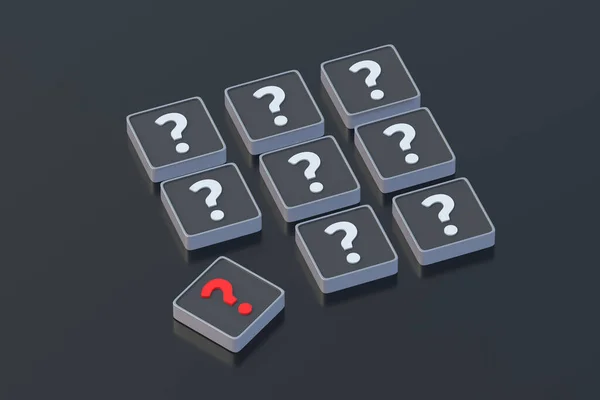 Cubos Com Símbolos Pergunta Resposta Correta Pergunta Incorrecta Faq Apoio — Fotografia de Stock