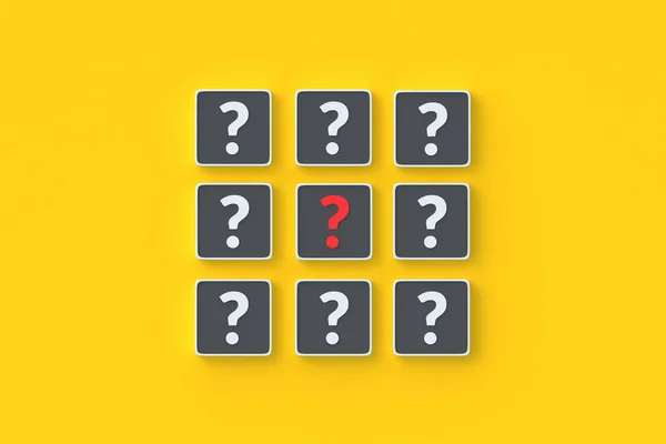 Cubos Com Símbolos Pergunta Resposta Correta Pergunta Incorrecta Faq Apoio — Fotografia de Stock