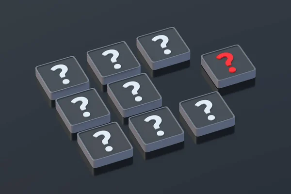Cubes Question Symbols Correct Answer Incorrect Question Faq Support Problem — Stock Photo, Image