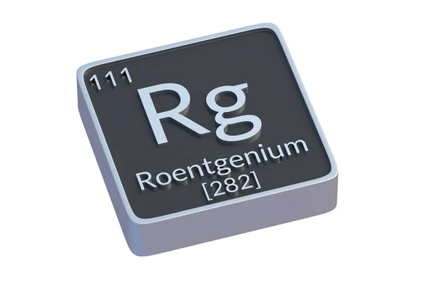 Roentgenium Elemento Químico Tabela Periódica Isolado Sobre Fundo Branco Símbolo — Fotografia de Stock