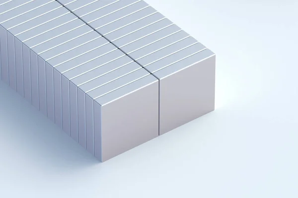 Molti Magneti Neodimio Sfondo Bianco Ricevuto Rendering — Foto Stock