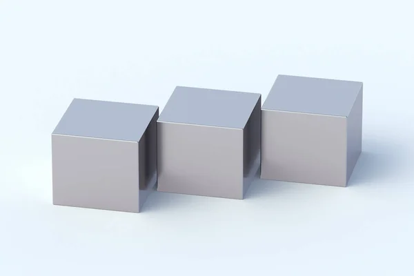 Neodymium Magneten Witte Ondergrond Renderen — Stockfoto