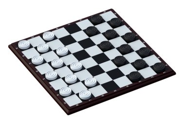 Taslak oyunu beyaz arkaplanda izole edilir. 3d hazırlayıcı