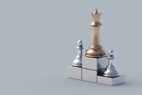 3d Rendered Metal Chess Pieces High-Res Stock Photo - Getty Images