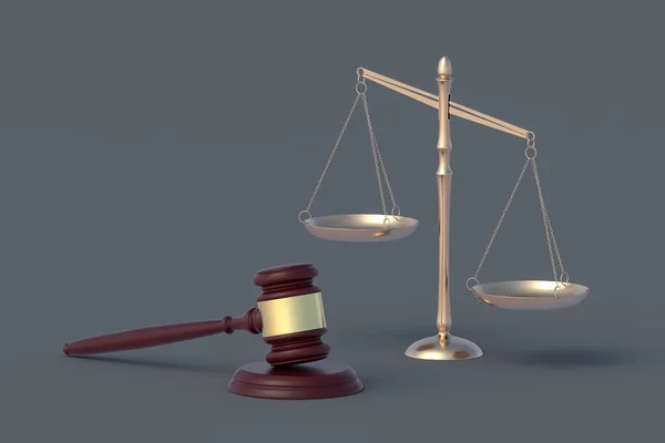 Balance Justice Près Marteau Concept Droit Juridique Punition Responsabilité Les — Photo