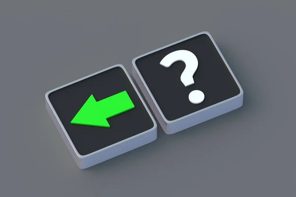 Sırra Tam Erişim Düğmelerdeki Soru Işareti Alternatif Bilgi Kaynakları Doğru — Stok fotoğraf