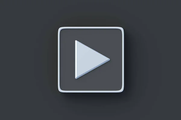 Botón Reproducción Concepto Inicio Proyecto Escucha Música Mira Video Interfaz — Foto de Stock