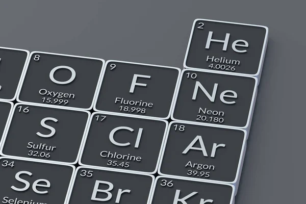 Periodisk Tabell Över Element Vetenskaplig Utveckling Kemiska Symboler Vetenskap Och — Stockfoto