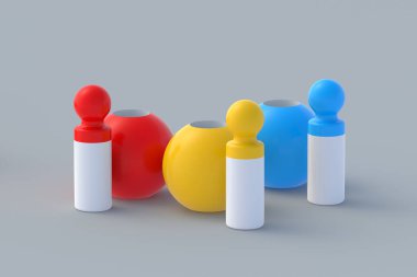 Eğitici mantık oyuncakları. Eğitici oyunlar. Çocuk gelişimi. Geometrik şekil. Üst Manzara. Uzayı kopyala 3d hazırlayıcı