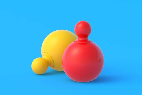 Geometrische Figur Zwei Logische Spielzeugpuppen Lernspiele Entwicklung Von Kindern Darstellung — Stockfoto