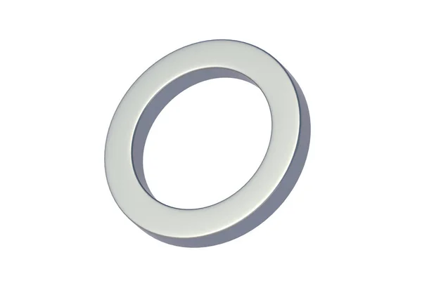 Fehér Alapon Izolált Neodímium Mágnes Renderelés — Stock Fotó