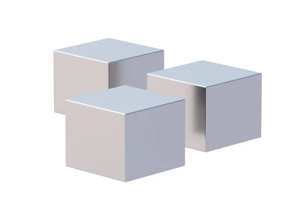Neodymium Magnets Isolated White Background Render — Stock Photo, Image
