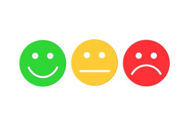 Beyaz arka planda izole edilmiş duygular dizisi. Üst Manzara. 3d hazırlayıcı