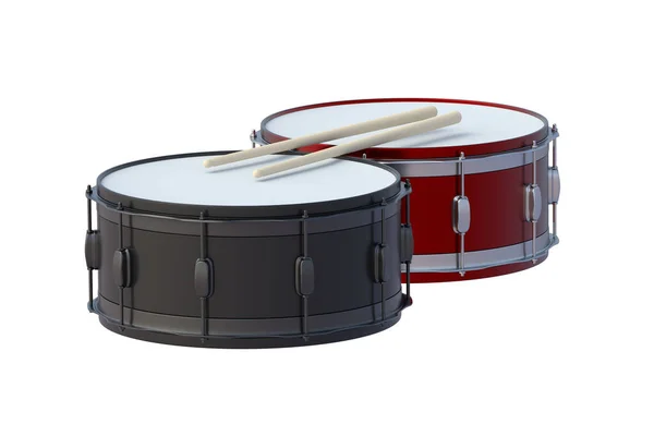 Drums Isolated White Background Render — Stock Photo, Image