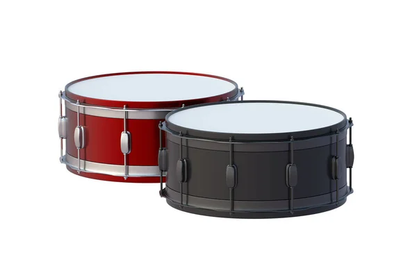 Acoustic Drums Isolated White Background Render — Stock Photo, Image