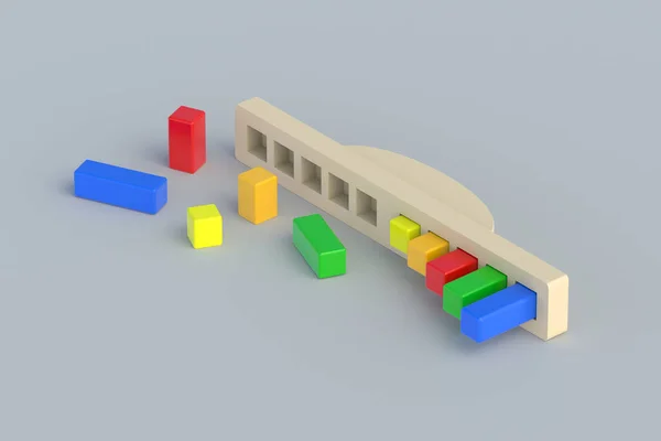Columpio Con Figuras Geométricas Para Educación Preescolar Juegos Lógica Educativa — Foto de Stock