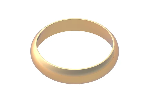 stock image Wedding ring isolated on white background. 3d render