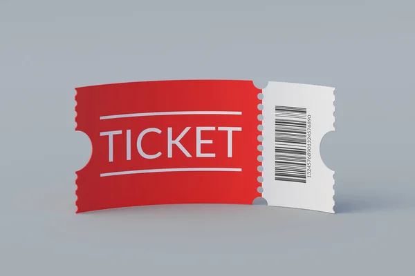 Bent Ticket Cinema Theatre Show Other Entertainments Render — Stock Photo, Image