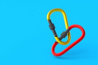 Düşen tüfekler. Dağcılık için karabinalar. Ekstrem sporlar için suç ortağı. Yüksek irtifada çalış. Uzayı kopyala 3d hazırlayıcı