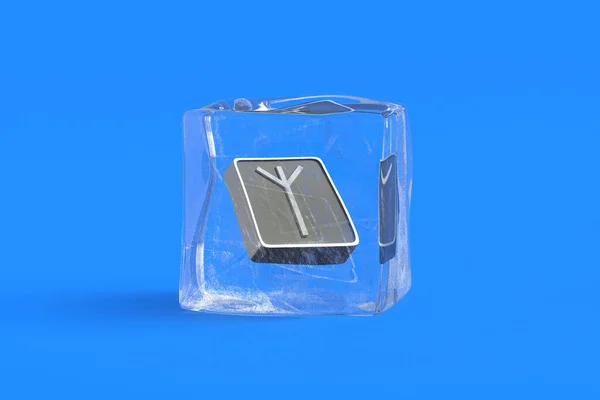 アルギスは氷のキューブでルーン 3Dイラスト — ストック写真