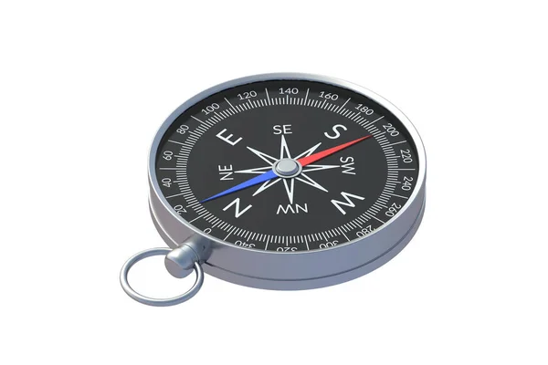Kompass Isoliert Auf Weißem Hintergrund Rende — Stockfoto
