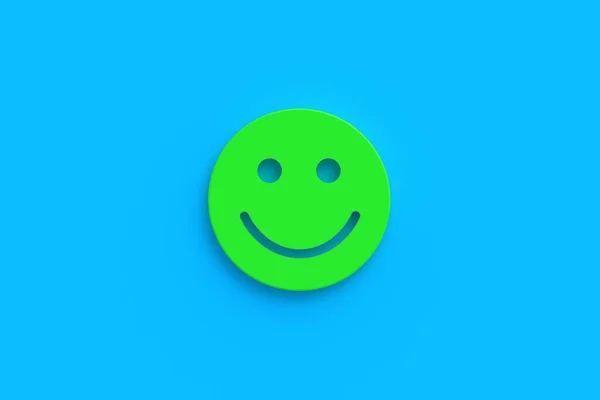 Happy Emotion Face Mood Expression Concept Opinion Feedback Top View — Stock Photo, Image