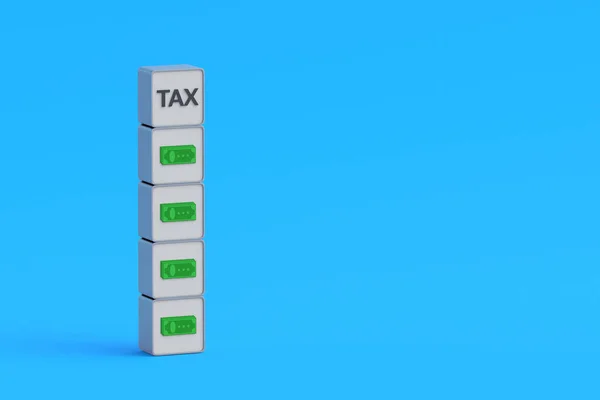 Tlačítka Daní Nápisu Ikonou Peněz Daňový Koncept Naplnit Rozpočet Legální — Stock fotografie