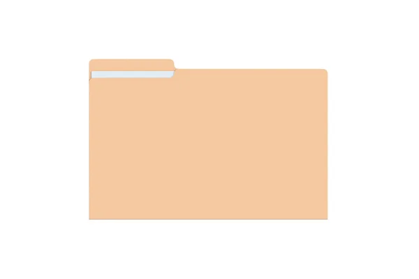 Papiermappe Für Dokument Isoliert Auf Weißem Hintergrund Ansicht Von Oben — Stockfoto