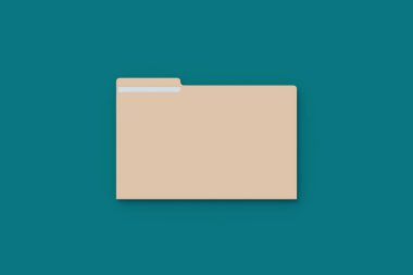 Çalışma masasındaki kağıt klasörü. Finansal rapor. Muhasebe raporu. İş evrakları. Bürokrasi ve belgeler. Analitik veriler. Üst Manzara. 3d hazırlayıcı