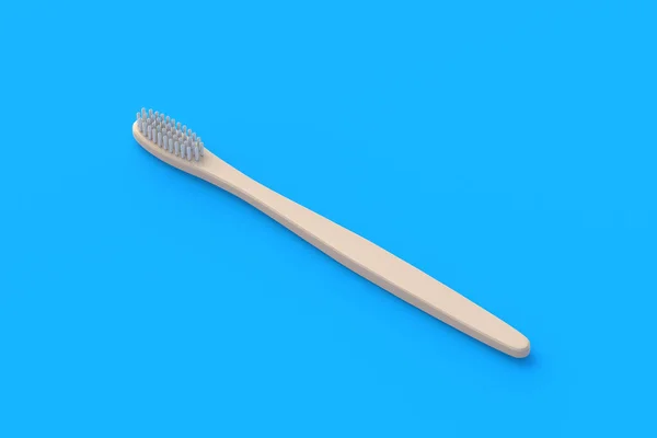 One Toothbrush Blue Background Accessory Hygiene Healthcare Render — Stock Photo, Image