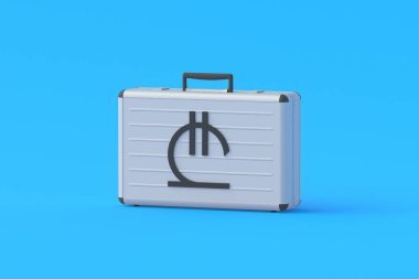 Gürcü lari sembollü para çantası. Finansal konsept. Hayırsever yardım. Gelir ve harcamalar. Değişim oranları. Yatırım fonu. Ekonomik göstergeler. Ulusal bankacılık sistemi. 3d hazırlayıcı