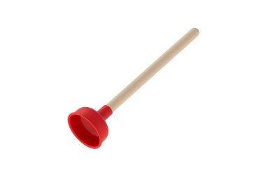 Tuvalet pompası beyaz arka planda izole edilmiş. 3d hazırlayıcı